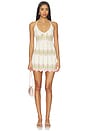 view 1 of 3 VESTIDO LUMI in Cream Pink & Green Stripe