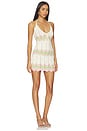 view 2 of 3 VESTIDO LUMI in Cream Pink & Green Stripe