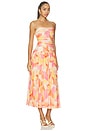 view 2 of 3 Solana Mesh Midi Dress in Abstract Leaf