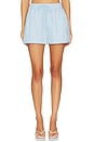 view 1 of 6 Ines Drawstring Shorts in Sky Blue