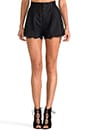 view 1 of 6 Sport Luxe High Waisted Scalloped Short in Black
