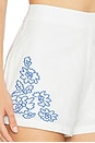 view 6 of 6 SHORT BORDADO SONNET in White & Blue