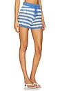 view 2 of 6 Cally Crochet Short in Blue & White