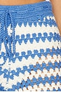 view 6 of 6 Cally Crochet Short in Blue & White