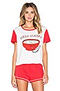 view 1 of 4 CAMISETA MISO SLEEPY in Red & White