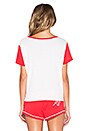 view 3 of 4 CAMISETA MISO SLEEPY in Red & White