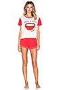 view 4 of 4 CAMISETA MISO SLEEPY in Red & White