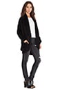 view 2 of 3 Fuzzy Cocoon Cardigan in Black