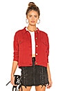 view 1 of 4 Ignite Cropped Trucker Jacket in Scarlett