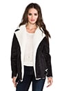 view 1 of 5 Always and Forever Biker Faux Shearling Jacket in Black/White in Black & White