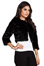 view 3 of 5 Oh Darling Faux Fur Jacket in Black