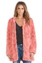 view 1 of 5 Powder Room Faux Fur Jacket in Blush