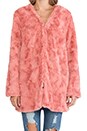 view 5 of 5 Powder Room Faux Fur Jacket in Blush