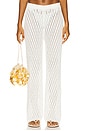 view 1 of 6 Kirra Pointelle Knit Pant in White