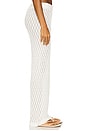 view 3 of 6 Kirra Pointelle Knit Pant in White
