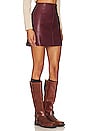view 2 of 4 Kiara Faux Leather Mini Skirt in Wine
