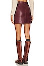 view 3 of 4 Kiara Faux Leather Mini Skirt in Wine