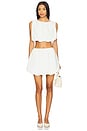 view 5 of 6 Alexa Bubble Mini Skirt in White