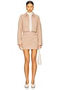 view 5 of 6 Valeria Mini Skirt in Beige & Cream