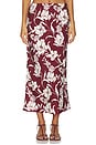 view 1 of 6 Freda Slip Skirt in Wine Floral