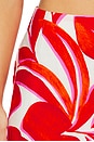 view 6 of 6 Ravelo Mini Skirt in Red & White Leaf