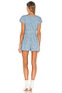 view 3 of 3 Jaye Chambray Romper in Blue & White