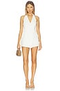 view 1 of 3 Cove Denim Halter Playsuit in White