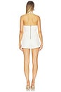 view 3 of 3 Cove Denim Halter Playsuit in White