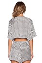 view 2 of 4 Gingham Crop Tee in Black
