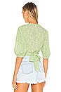 view 3 of 4 Summer Lovin Wrap Top in Greenery