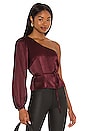 view 1 of 4 Nador One Shoulder Top in Wine