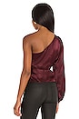 view 3 of 4 Nador One Shoulder Top in Wine