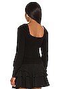 view 3 of 4 Saeeda Square Neck Knit Top in Black