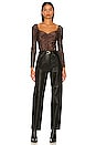 view 4 of 5 Imane Ruched Top in Black & Bronze