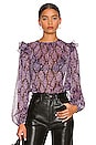 view 1 of 4 Anisah Ruffle Frill Top in Multi