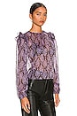 view 2 of 4 Anisah Ruffle Frill Top in Multi