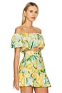 view 2 of 4 TOP CORTO SOLSTICE in Yellow Palm Print