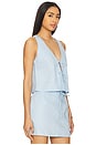 view 2 of 4 Pandora Tie Crop Top in Sky Blue