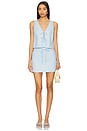 view 4 of 4 Pandora Tie Crop Top in Sky Blue