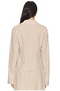 view 3 of 5 Artemis Tie Shirt in Tan Stripe