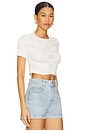 view 2 of 5 Bowie Pointelle Knit Tee in White