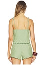 view 3 of 5 Capri Tie Shoulder Cami in Green Stripe