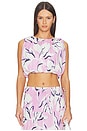 view 1 of 4 Paloma Bubble Top in Pink Abstract