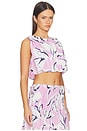 view 2 of 4 Paloma Bubble Top in Pink Abstract