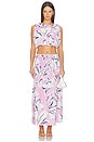 view 4 of 4 Paloma Bubble Top in Pink Abstract