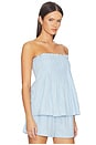 view 2 of 4 Ines Strapless Top in Sky Blue
