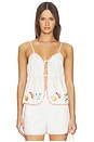 view 1 of 4 Santorini Embriodered Cami in White