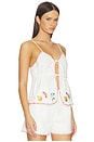 view 2 of 4 Santorini Embriodered Cami in White