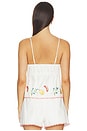 view 3 of 4 Santorini Embriodered Cami in White