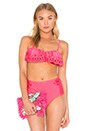 view 2 of 5 Cut Me Loose Bikini Top in Hot Pink
